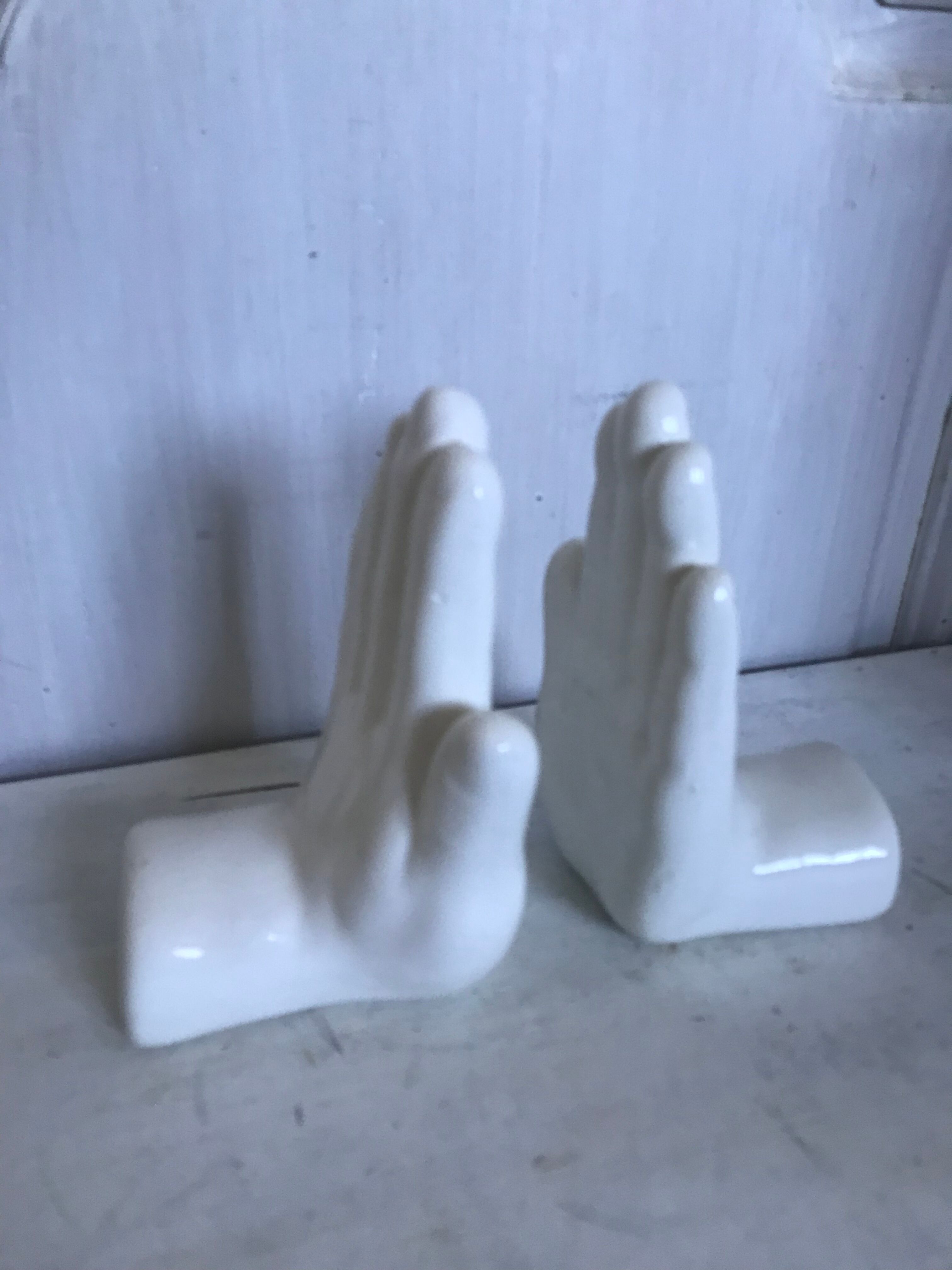 Pair of vintage book clamts