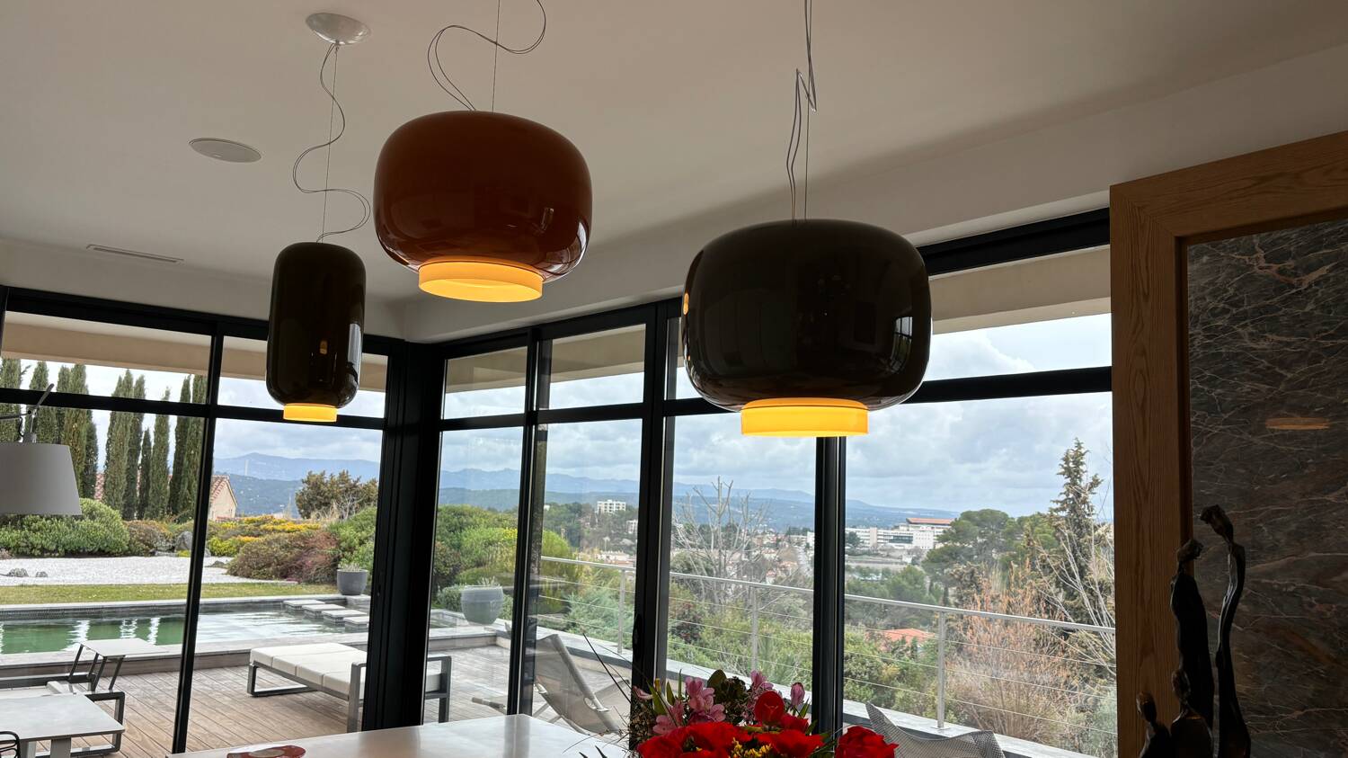 Foscarini Chouchin 1, 2 & 3 glass pendant lamps