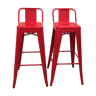Lot de 2 chaises de bar Tolix rouge