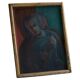 Oil portrait painting on canvas, unknown Danish artist, early 20th century.