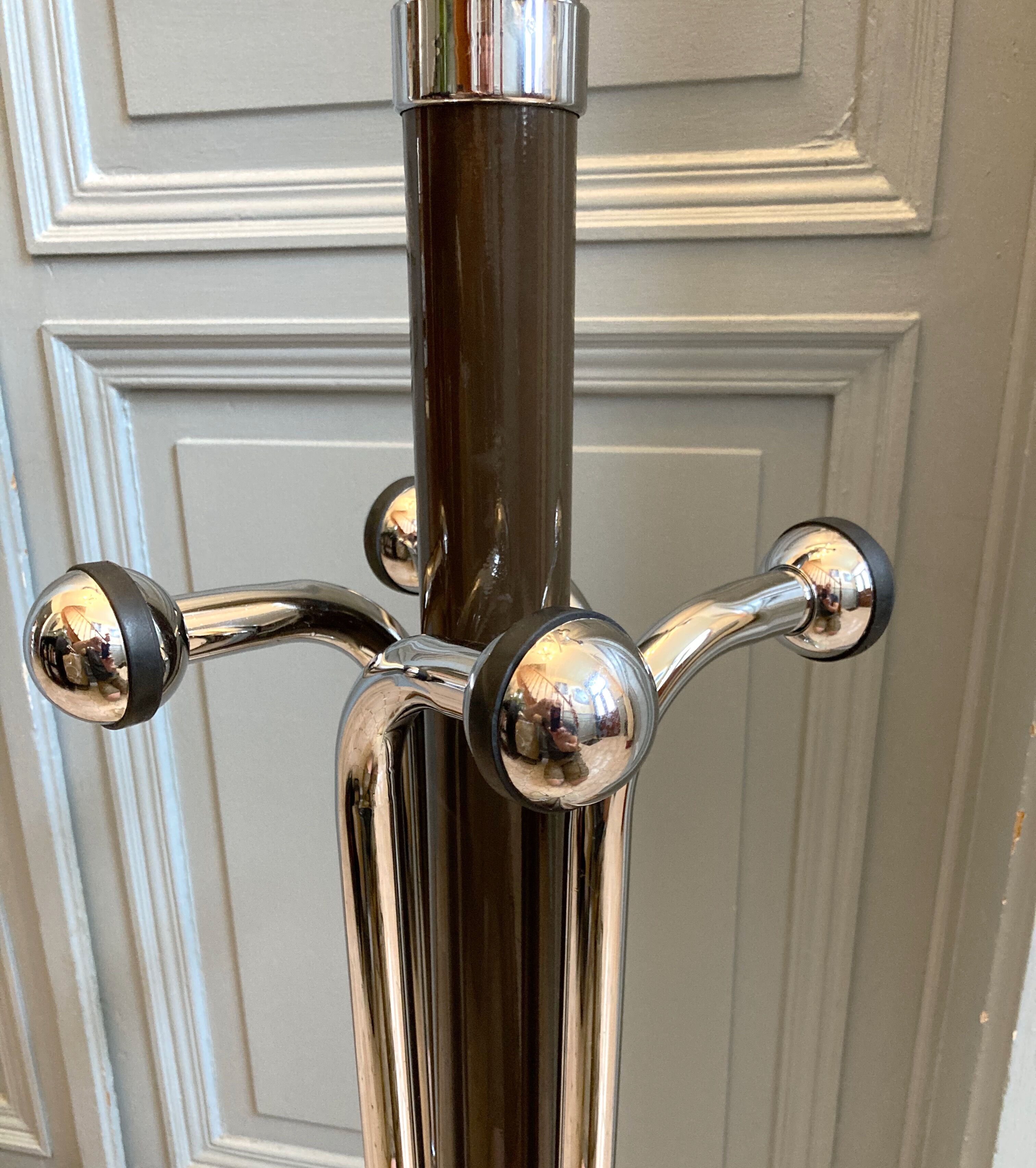 Coat rack on vintage stand