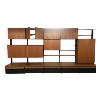 Vintage modular bookcase by Dieter Waeckerlin, 1960