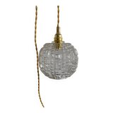 Walkway with transparent vintage globe