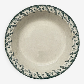 plat creux en porcelaine opaque de Gien( terre de fer) modèle Montigny