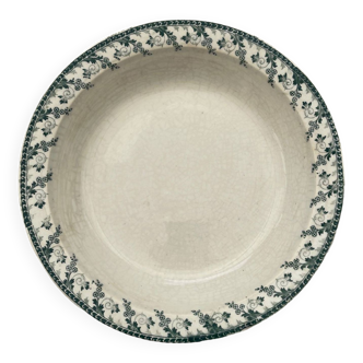 hollow dish in opaque Gien porcelain (iron earth) model Montigny