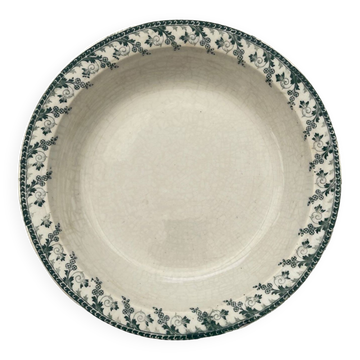 hollow dish in opaque Gien porcelain (iron earth) model Montigny