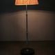 1950s Czechoslovakian Art Deco Chrome Floor Lamp with Handmade Shade