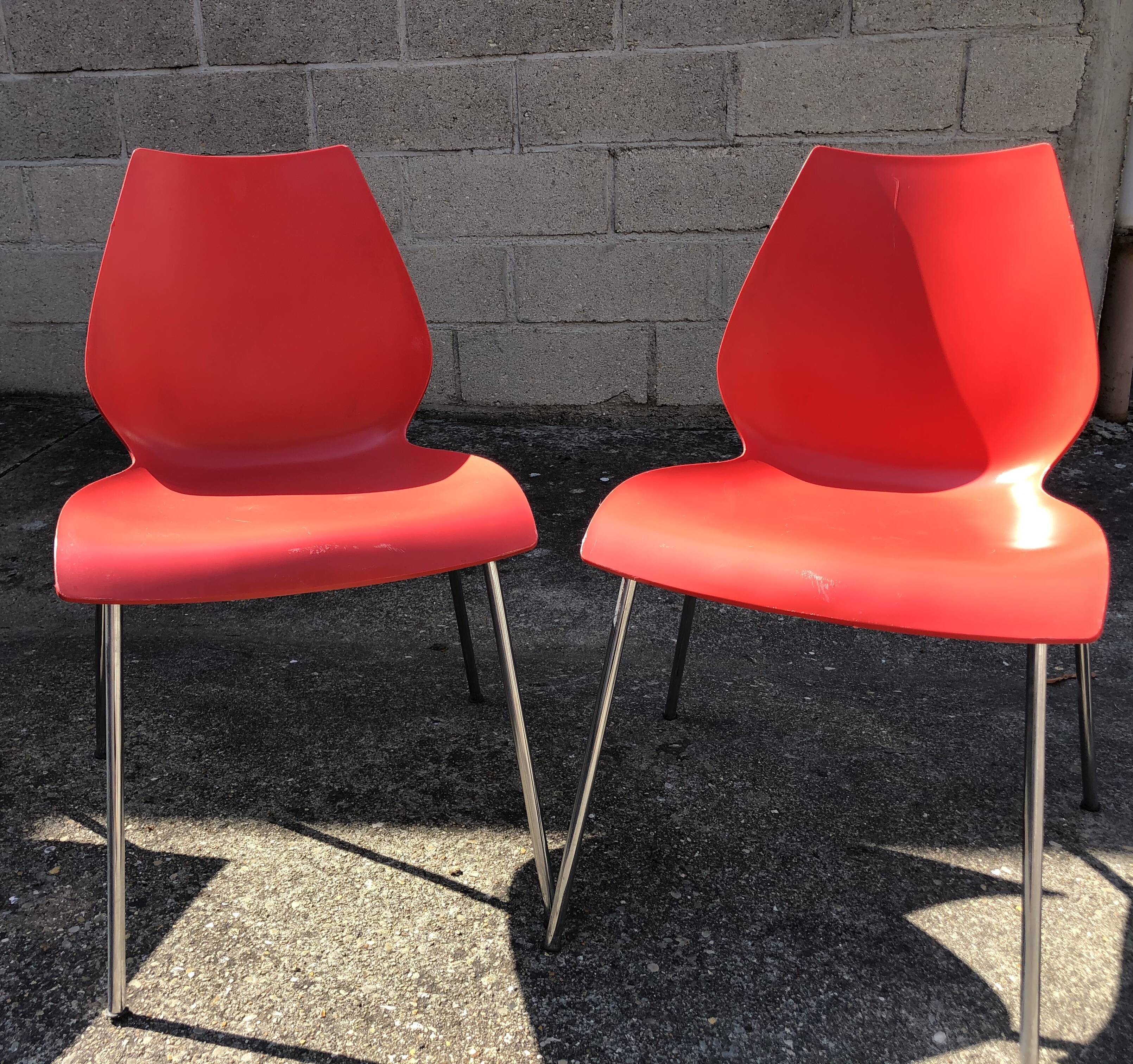 Set of 4 Maui chairs by Vico Magistretti, Kartell