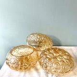 3 Helena Tynell snail ceiling globes, 1960