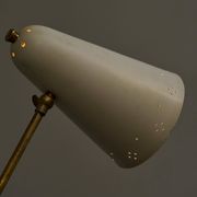 Lampe de table Mid Century réglable abat-jour perforé années 1950