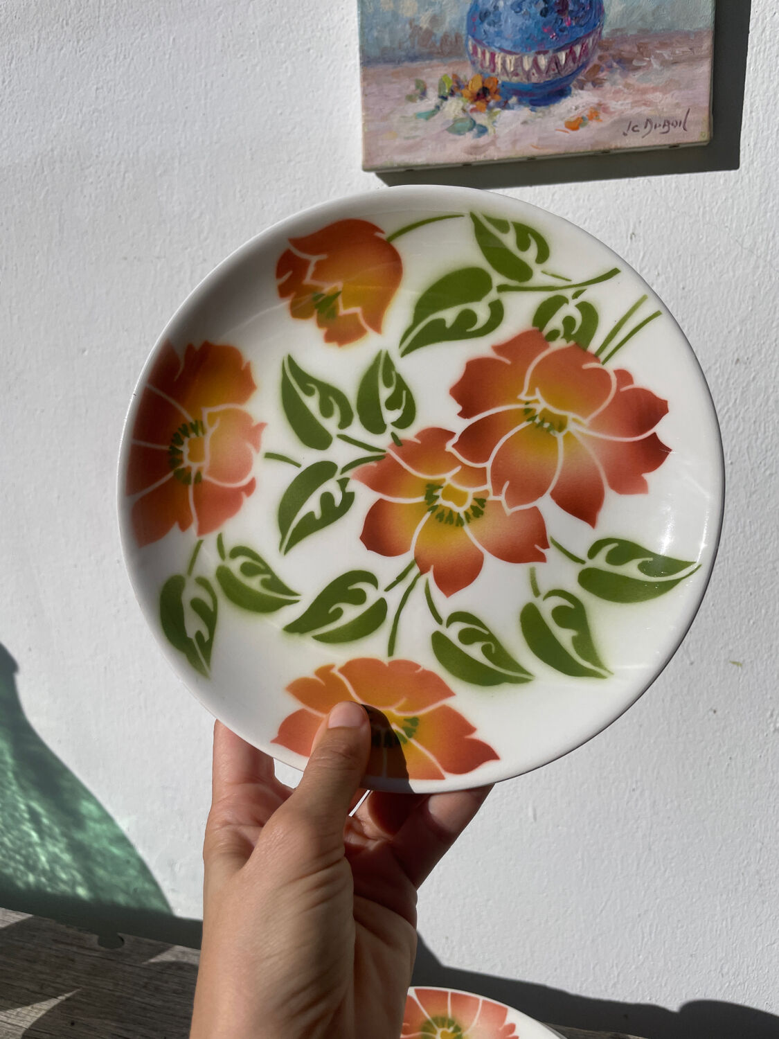 8 Moulin des Loups flower-patterned dinner plates