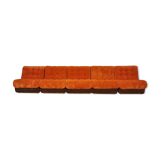 2-color corduroy modular sofa, 1970s