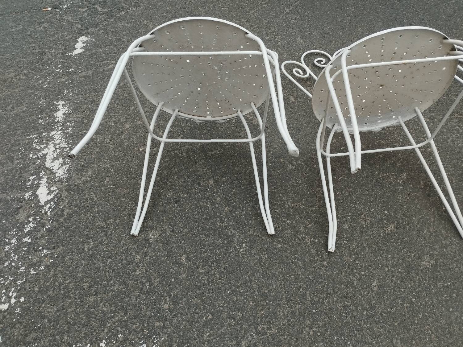 Antique garden furniture in vintage iron