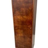 Armoire Art Déco restaurée avec tringle à vêtements, placage de noyer, Tchécoslovaquie, années 1930