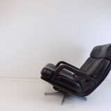 Madsen & Schubell leather armchair with ottoman for Bovenkamp