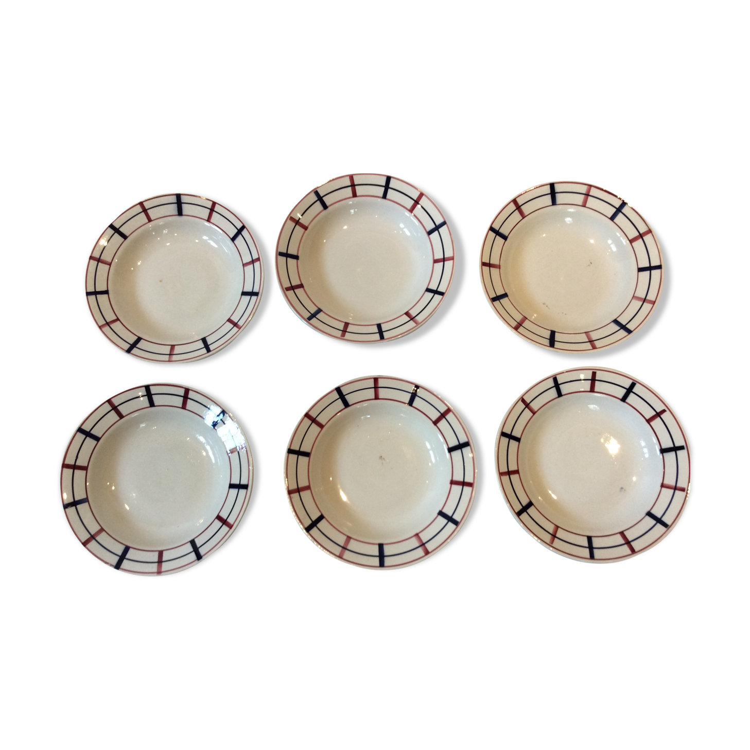 6 Basque soup plates