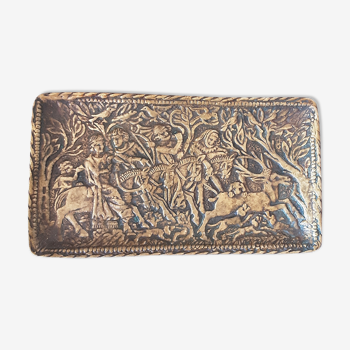 Vide poche, bronze, Max Le verrier "chasse moyen-age 1346"