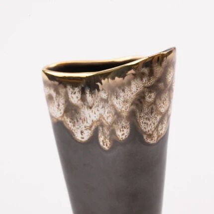 Vase vintage forme libre organique - céramique numérotée 1246/23 - style mid-century