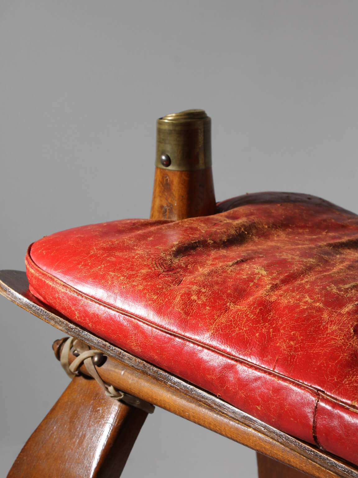 Brutalist Ottoman Camel Saddle Stool