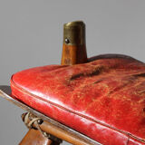 Brutalist Ottoman Camel Saddle Stool