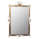 Vintage rectangular mirror in brass 1950s