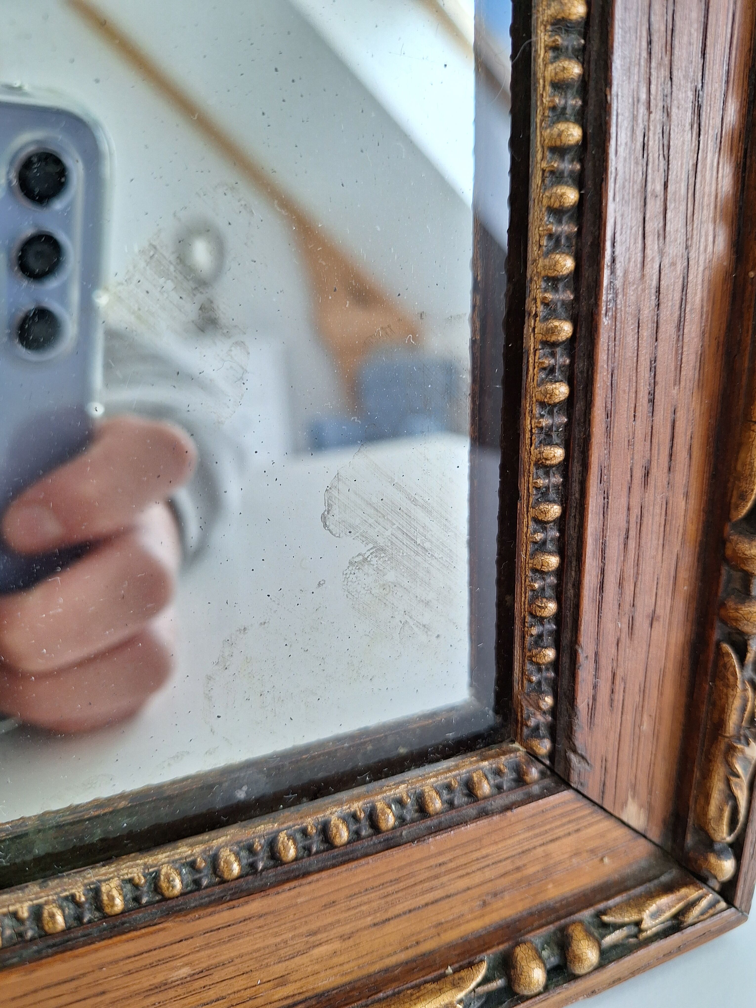 Wooden mirror 68x47cm