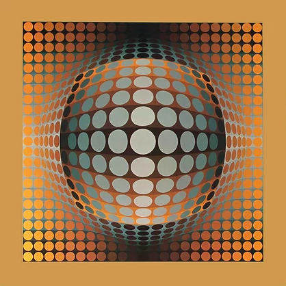 Heliogravure Vega - Zett by Victor Vasarely 60x60cm, print from 1974