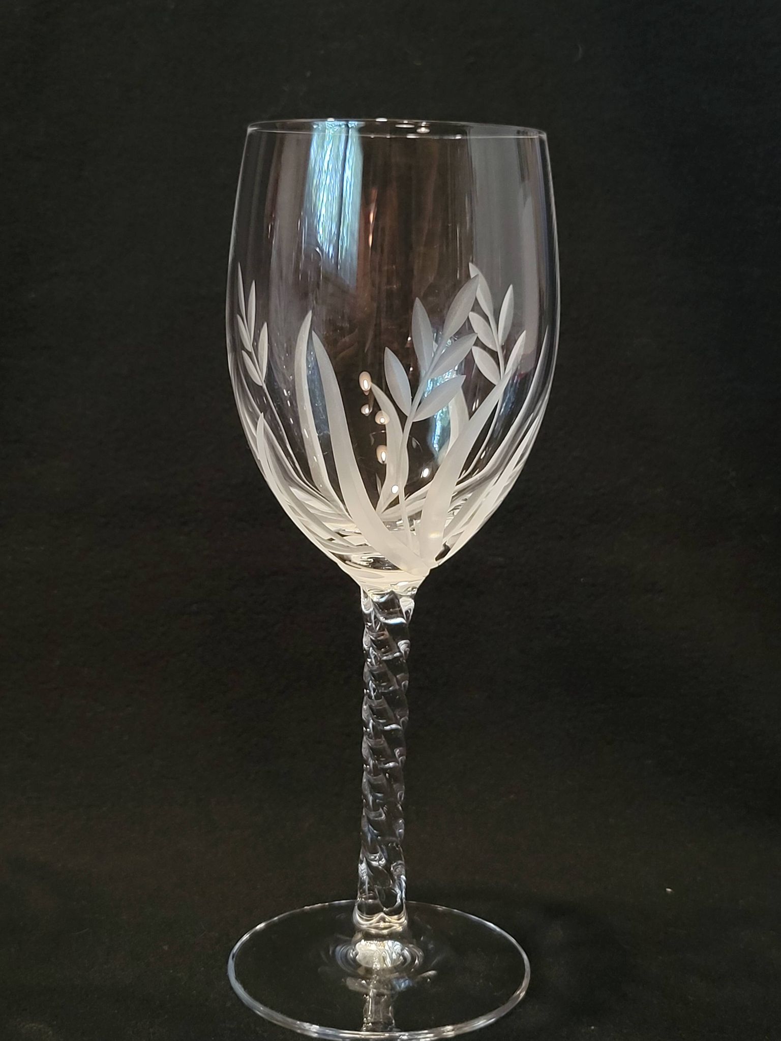 10 Verres A Vin Cristal D'Arques Modèle Fleury Taillé Flamépis