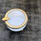 Antique ashtray in white opaline and brass, neoclassical style.