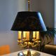 Large five-light bouillotte lamp in bronze Empire style.