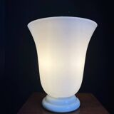 White opaline art deco lamp