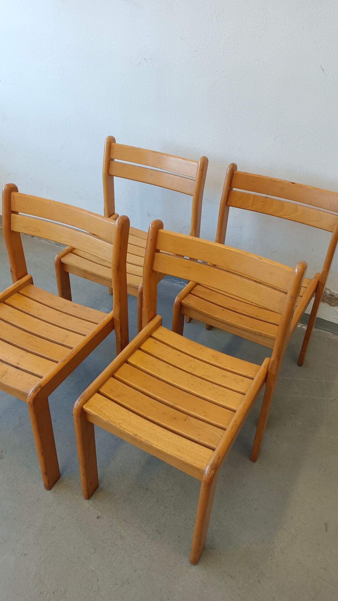 Set of beech chairs