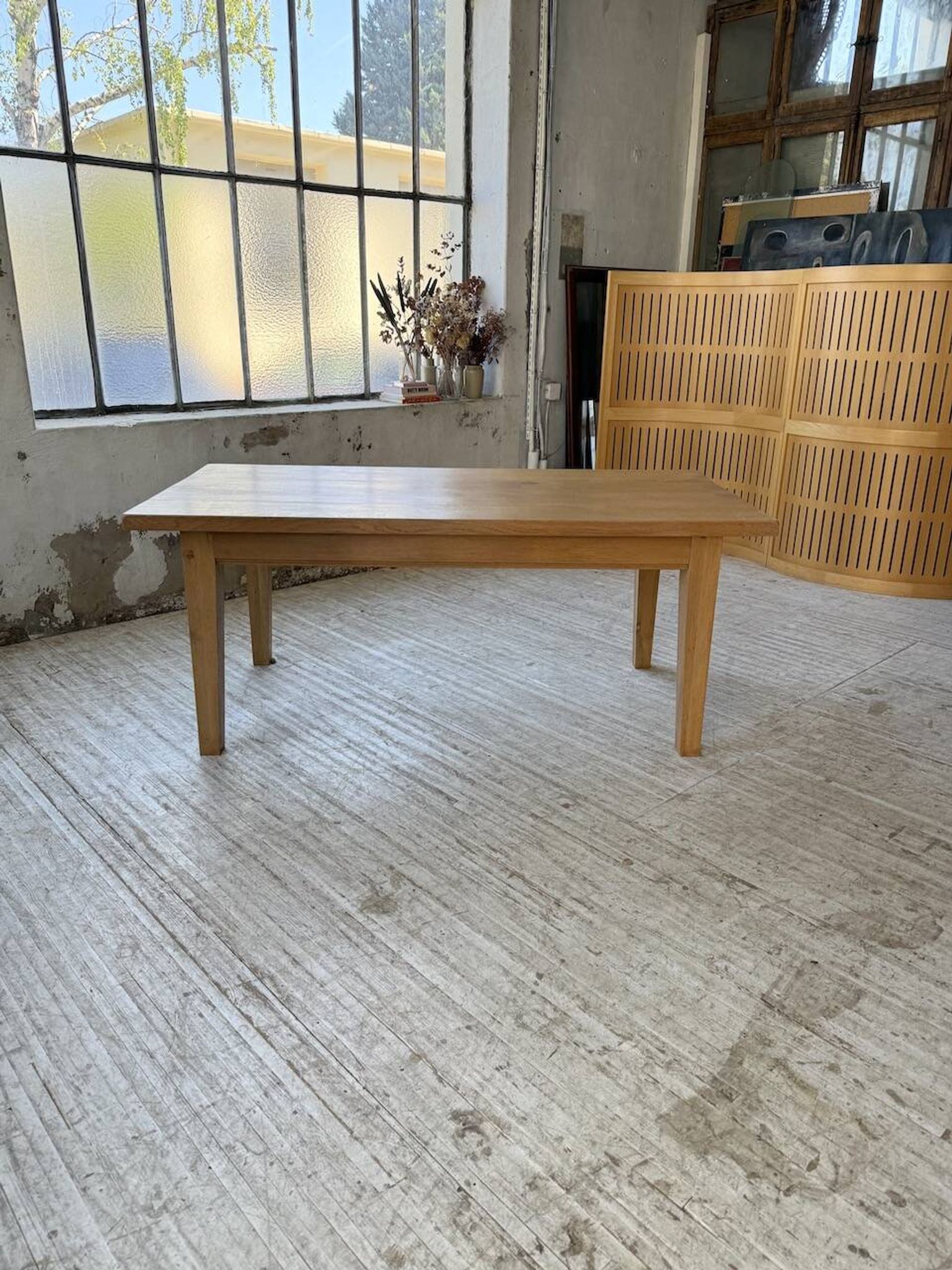 Table de ferme extensible en chêne massif