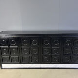 Black brutalist credenza, 1970s