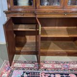 Victorian library with 8 doors, 19th century in mahogany.