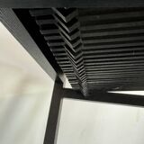 2 tabourets de bar modernistes en bois noir et acier par Ruud Jan Kokke, années 1980