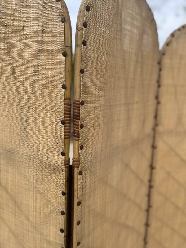 Paravent rotin et bambou