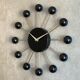 Black sputnik spider wall clock - space age - atomic