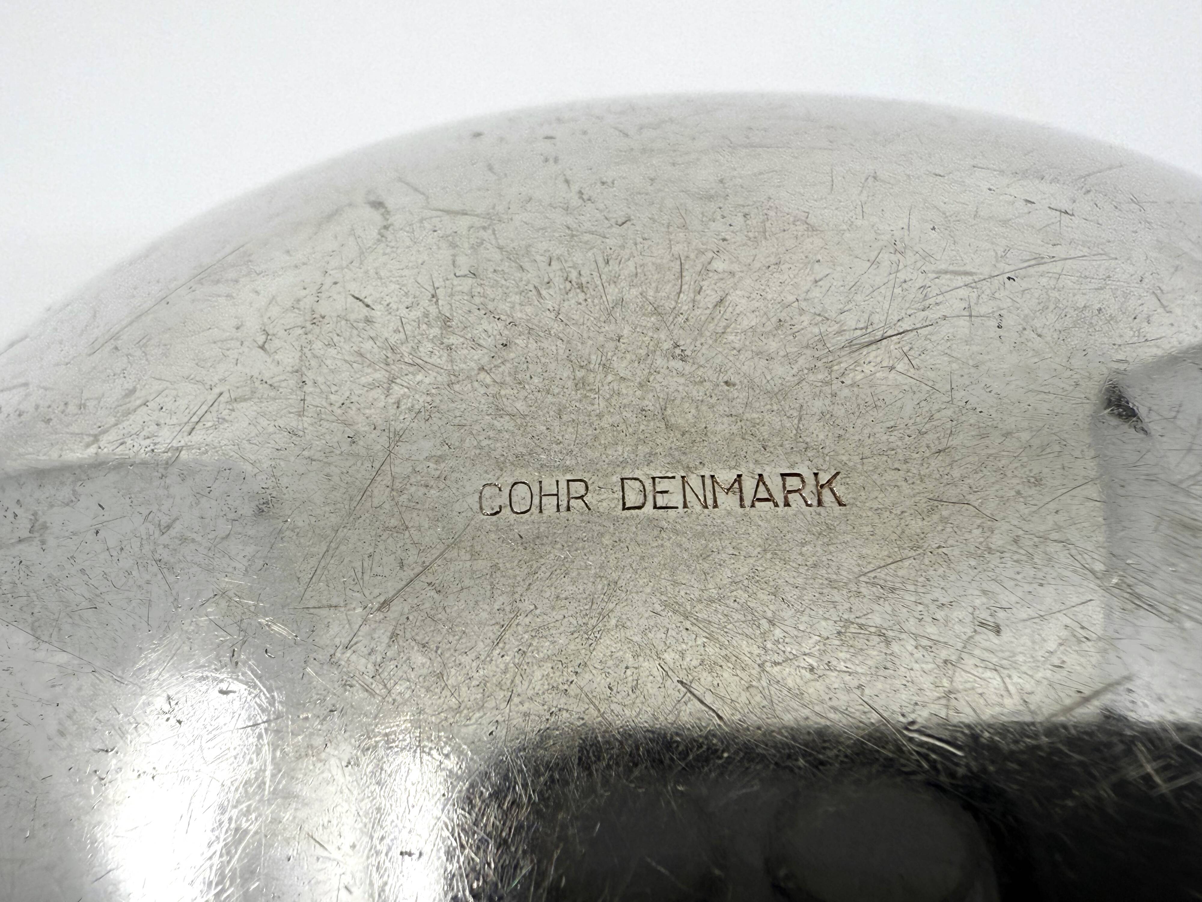 Cendrier moderniste "the smile" • Hans Bundle pour Carl Cohr • Danemark 50s