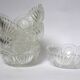 Coupelles en verre ciselé