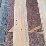 Table and folding benches of bistro guinguette -2m20
