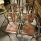 Set of 5 steel garden armchairs circa 1940/50