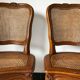 Paires de chaises style Louis XV bois & cannage