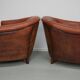 Vintage Dutch cognac leather club chair, 1970s, set of 2