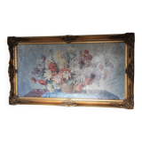 Large oil painting on canvas with golden frame
