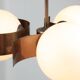 Vintage Italian Copper & Opaline Glass Chandelier