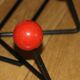 Patère 4 boules rouge