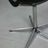 Black Overman Office Swivel Chair by Svante Schoblom from Sweden, 1970s