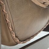 1970s, Scandinavian design, chair in safari style, original condition, leather.