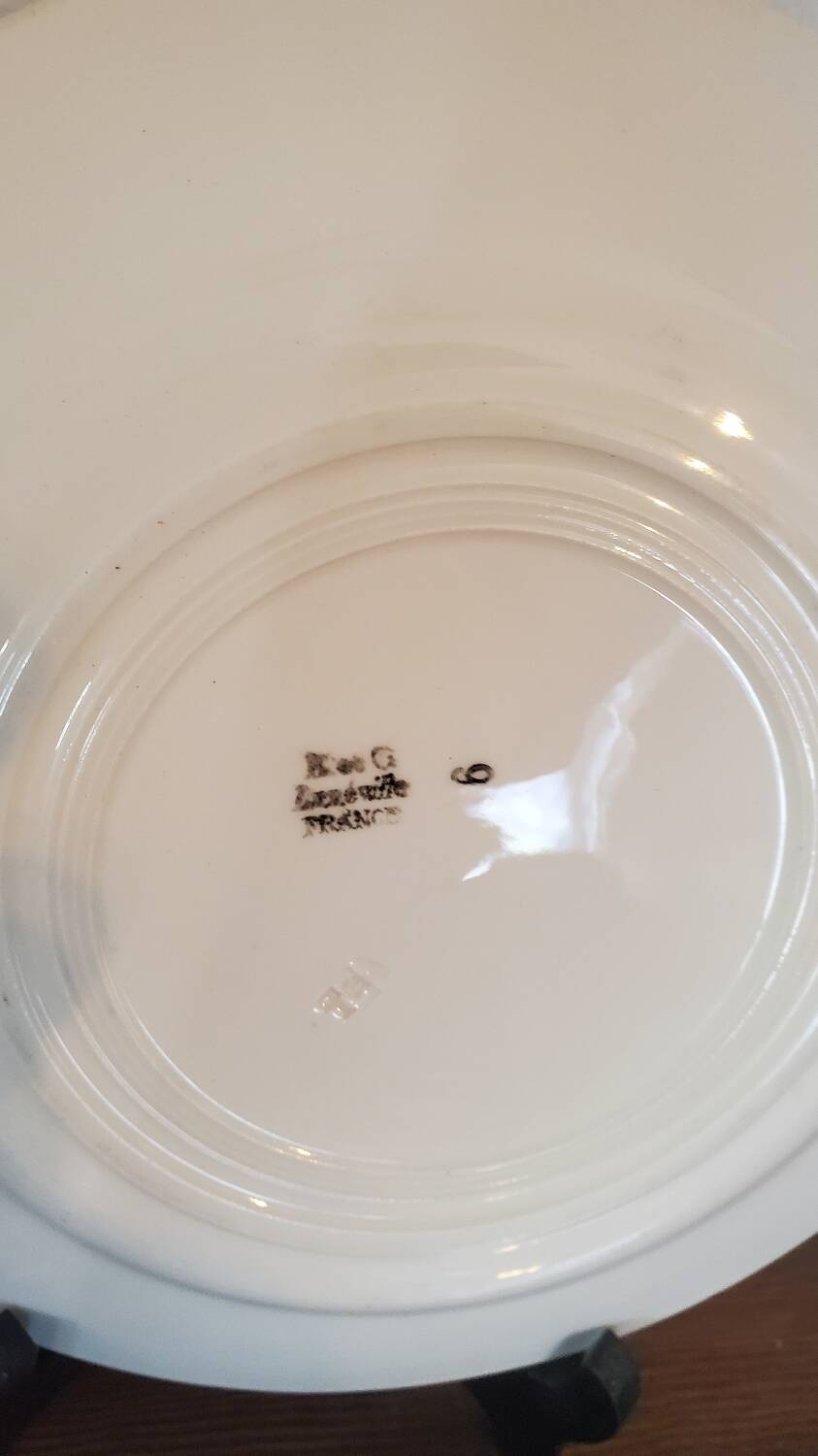 Lot of 3 vintage K & G Lunéville plates